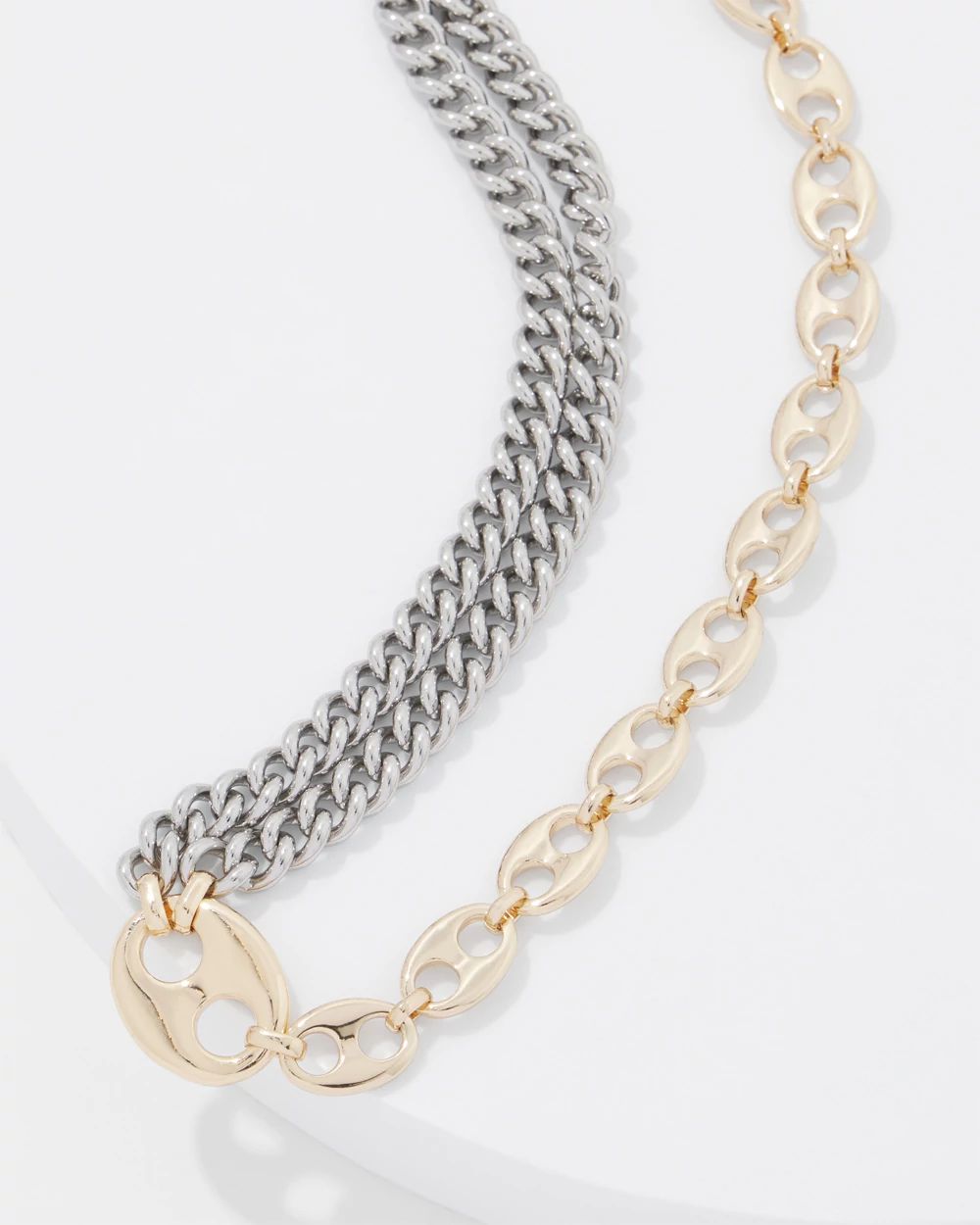 Gold + Silver Mariner Links Necklace | White House Black Market